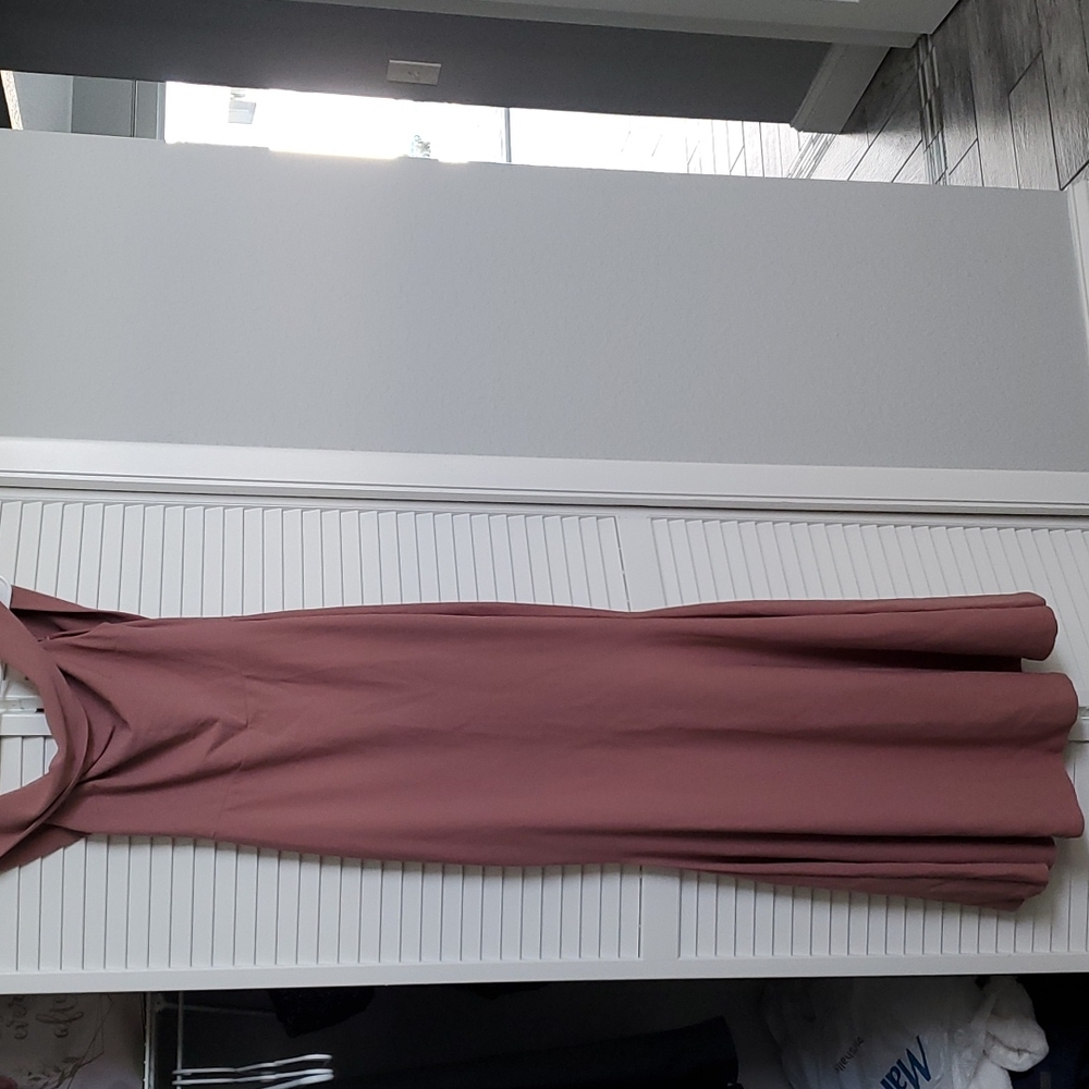 Maxi mermaid dress, mauve.
